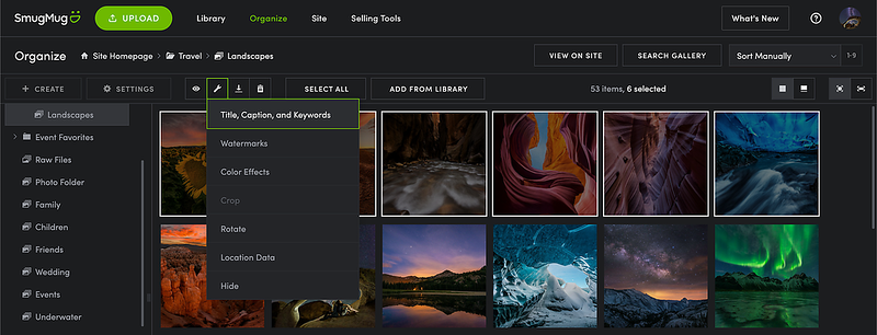 Apply color effects to uploaded photos – SmugMug Support